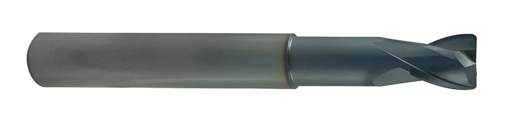 2 Flute Single End 30° Helix Corner Radius Extended Reach Center Cutting Alu-Mill TC Carbide End Mill w/ AlTiN