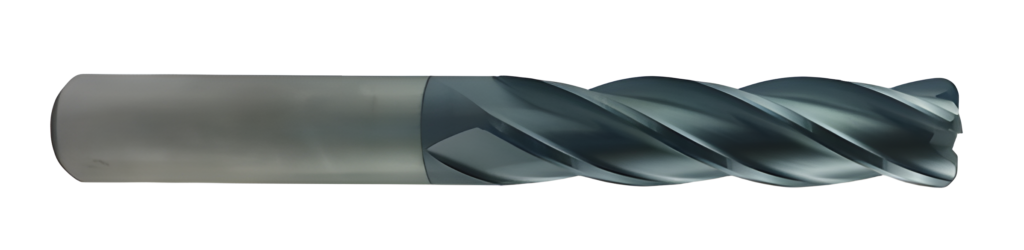 4 Flute Single End Corner Radius Center Cutting TC Carbide End Mill w/ AlTiN